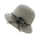 Deneuve Women Winter Wool Bowler Hat