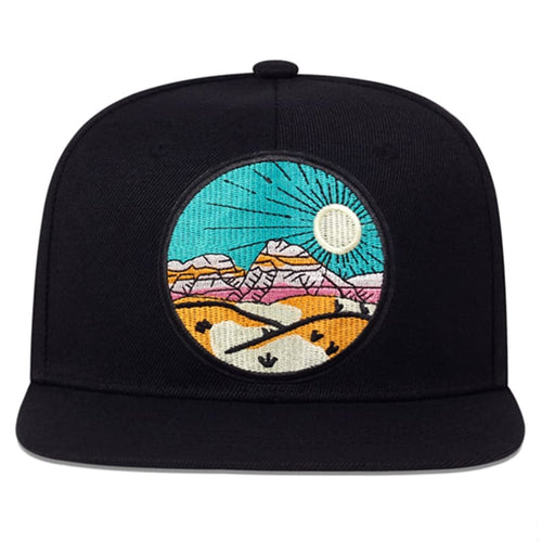 Black Snapback Cap front view