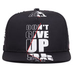 Don't Give Up Black Snapback Cap