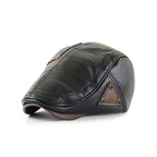 Douglas Leather Duckbill Flat Cap