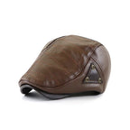 Douglas Leather Duckbill Flat Cap