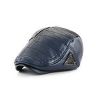 Douglas Leather Duckbill Flat Cap