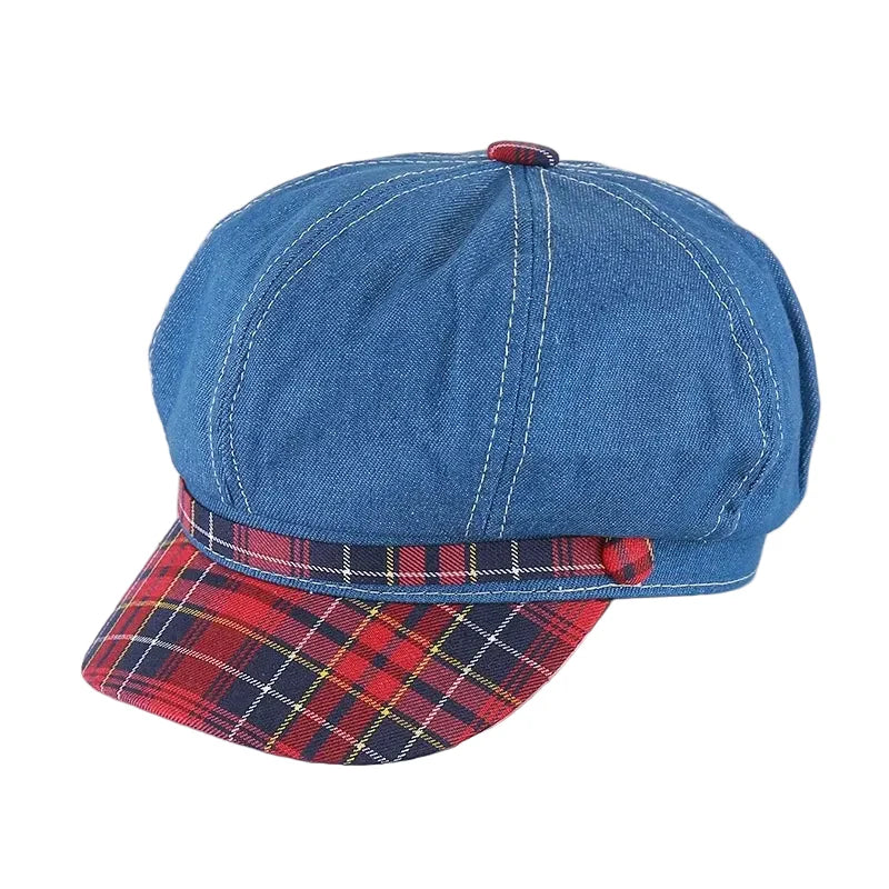 Douglas Retro Tartan Newsboy Cap