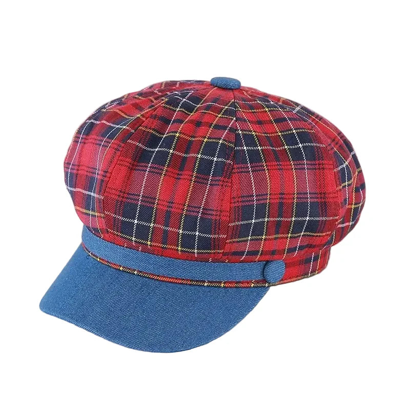 Douglas Retro Tartan Newsboy Cap
