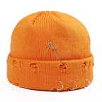 Downtown Metal Rings Short Docker Beanie