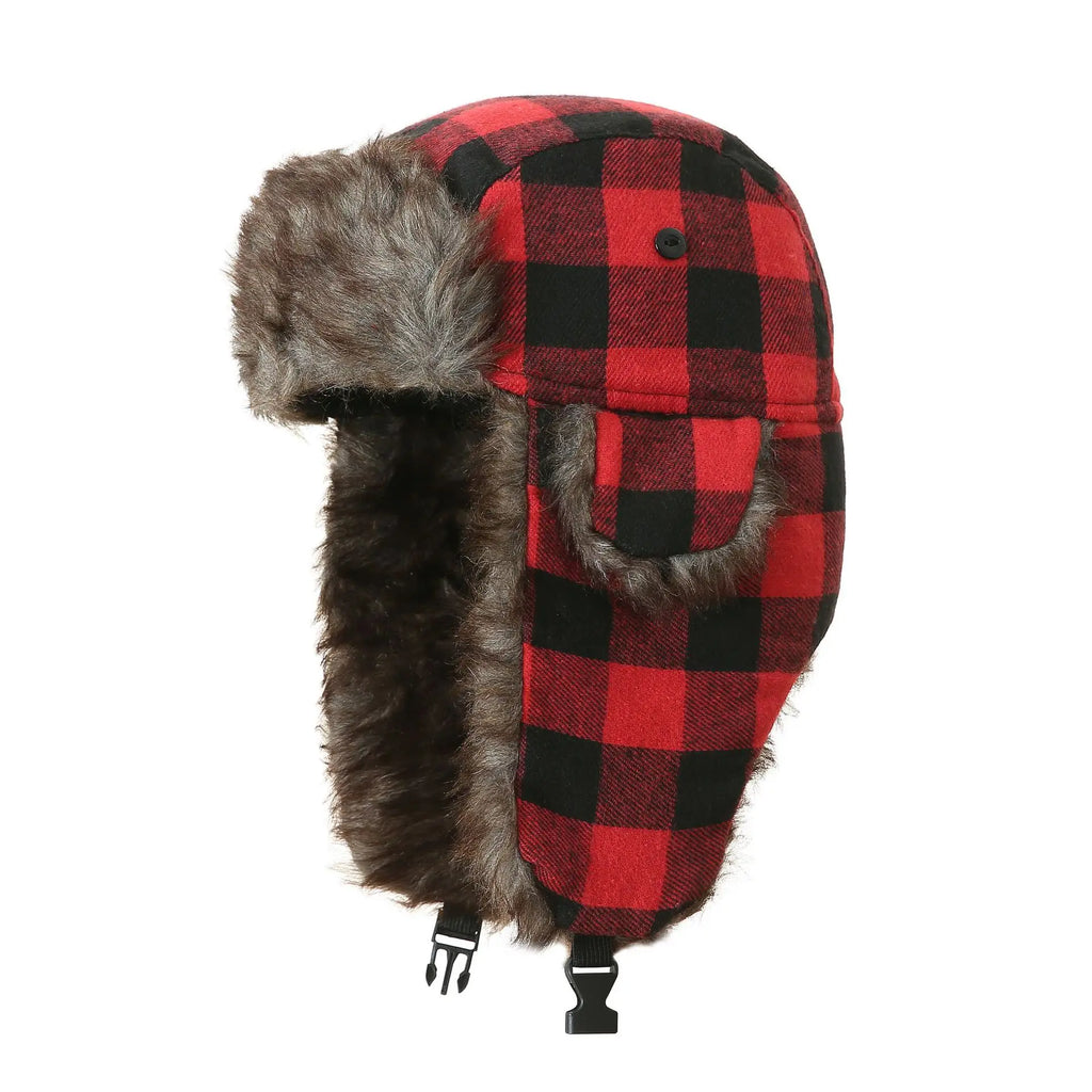 Drammen Winter Plaid Trapper Bomber Hat