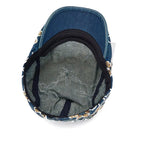 Dream of Spring Floral Denim Flat Cap