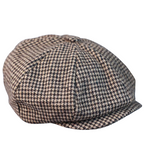 Dunois Houndstooth Wool Newsboy Cap