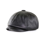 Dusseldorf Leather Newsboy Cap