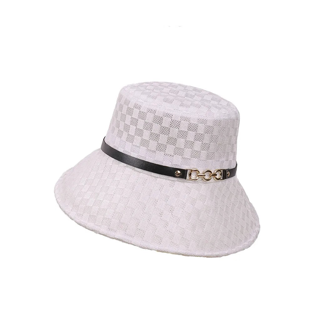 Eagan Summer Plaid Straw Bucket Hat