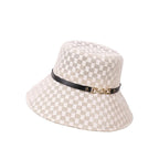 Eagan Summer Plaid Straw Bucket Hat