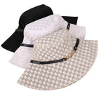 Eagan Summer Plaid Straw Bucket Hat