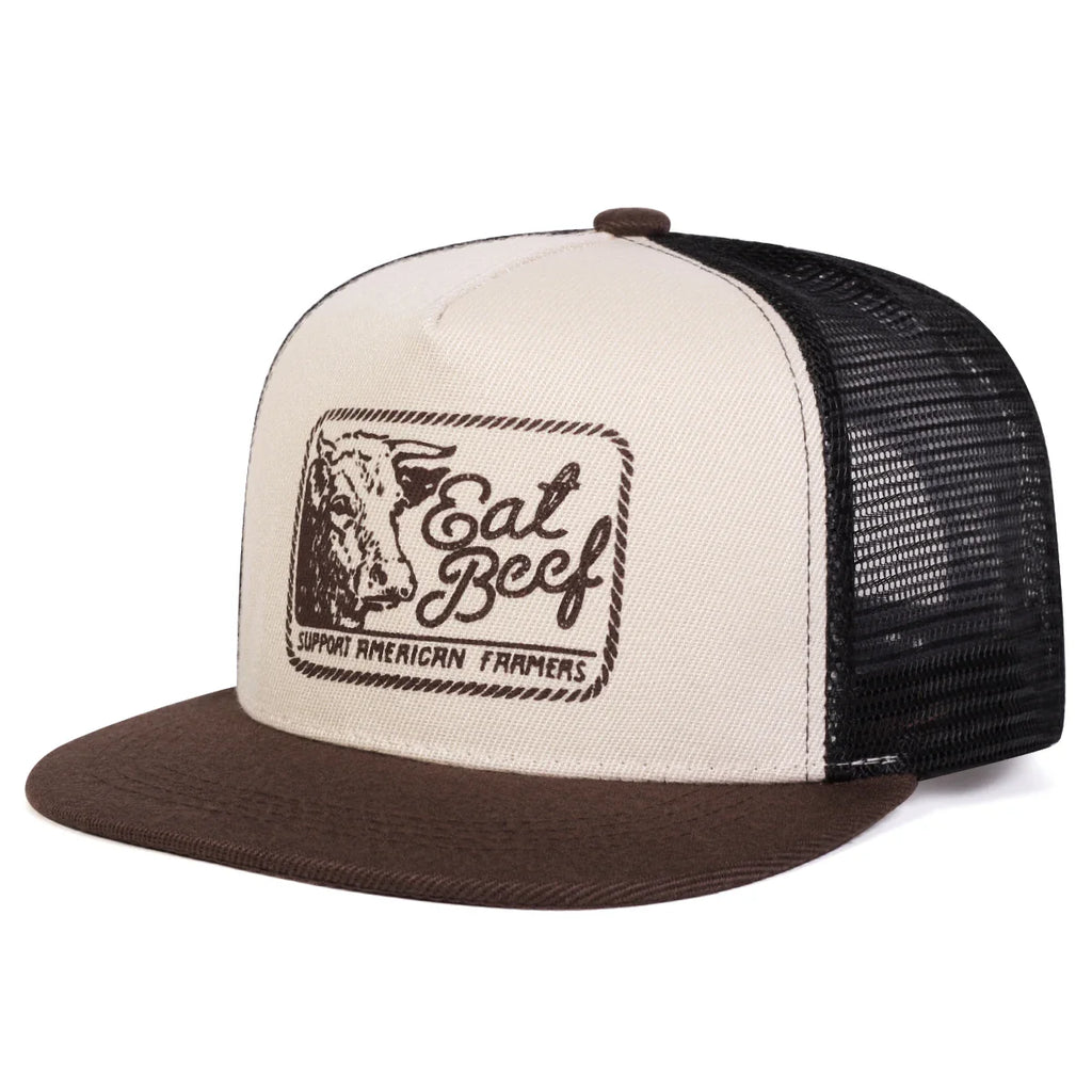 Eat Beef Trucker Snapback Cap