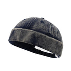 Edinburgh Washed Cotton Distressed Brimless Docker Cap