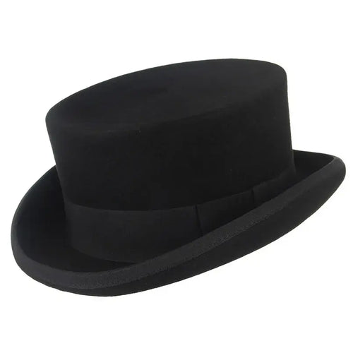 Black Wool Porkpie Hat