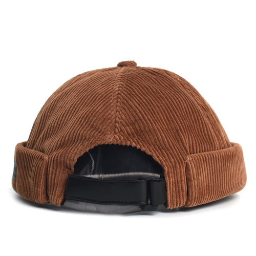 Corduroy Docker Cap back view