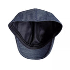 Empoli Navy Blue Linen Flat Cap