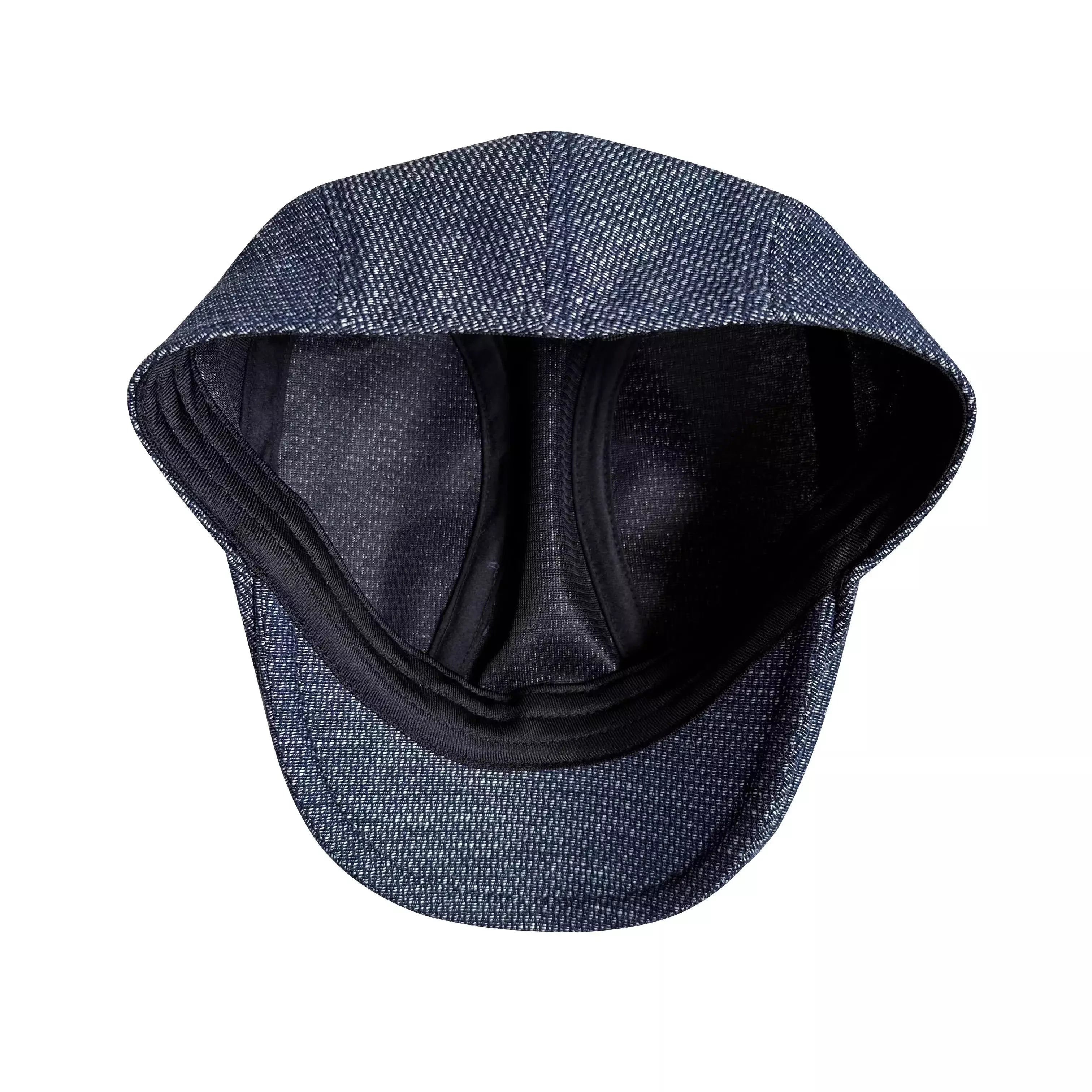 Empoli Navy Blue Linen Flat Cap