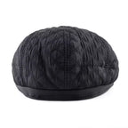 Ettinger Black Thick Cotton Newsboy Cap