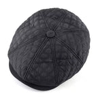 Ettinger Black Thick Cotton Newsboy Cap