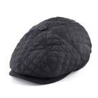 Ettinger Black Thick Cotton Newsboy Cap