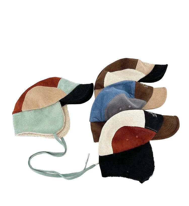 Everest Winter Corduroy Earflaps Baseball Cap
