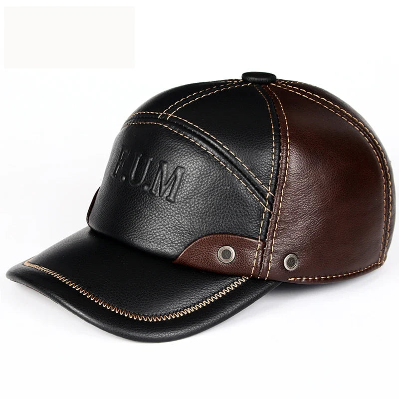 FUM Genuine Leather Baseball Cap