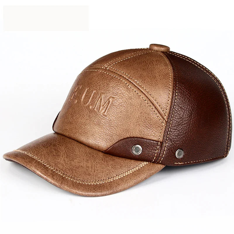 FUM Genuine Leather Baseball Cap