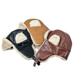 Fairbanks Winter Leather Fur Bomber Hat
