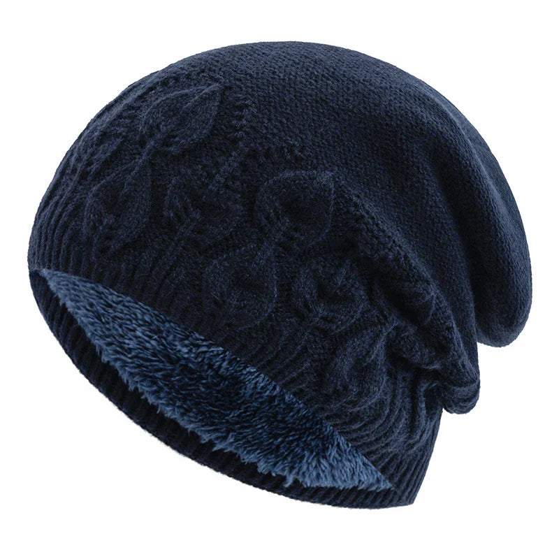 Fallen Leaves Winter Fur Beanie
