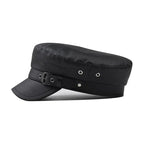 Fiddler Black Leather Sailor Cap