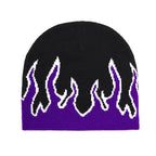 Fiery Flames Knitted Skully Beanie