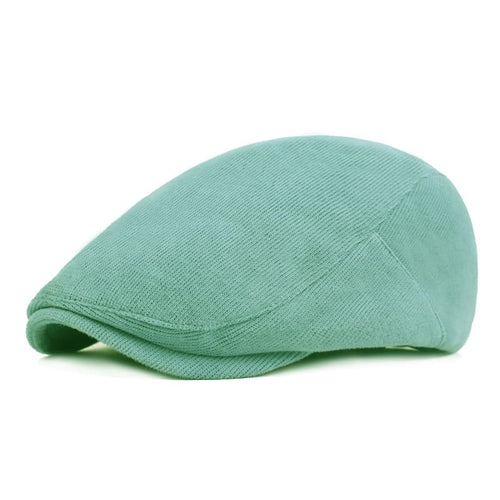 Green Corduroy Flat Cap