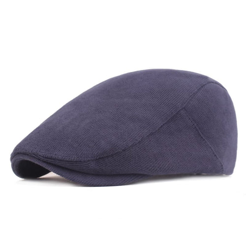 Navy blue Corduroy Flat Cap