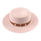 Pink Straw Boater Hat – classic straw hat