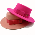 Boater Porkpie Hat with ribbon