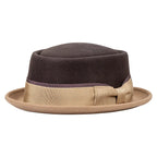 Firenze Ribbon Bicolor Wool Porkpie Hat