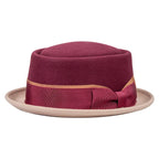 Firenze Ribbon Bicolor Wool Porkpie Hat