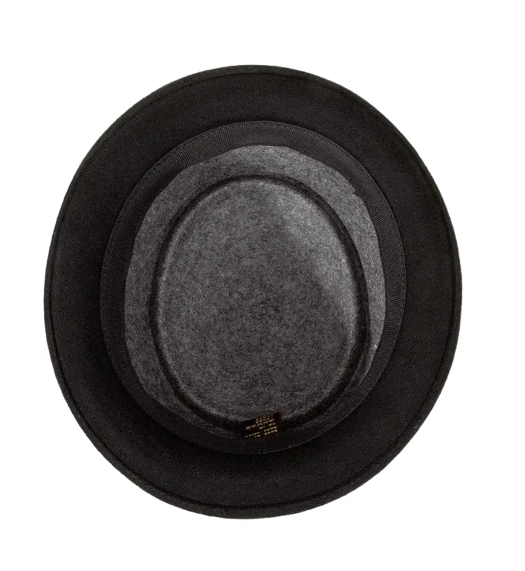 Firenze Ribbon Bicolor Wool Porkpie Hat