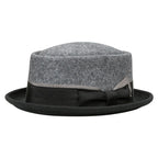 Firenze Ribbon Bicolor Wool Porkpie Hat