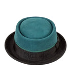 Firenze Ribbon Bicolor Wool Porkpie Hat
