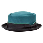 Firenze Ribbon Bicolor Wool Porkpie Hat