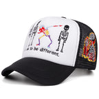 Five Skeleton Mesh Trucker Cap