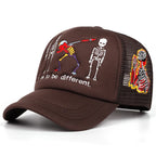 Five Skeleton Mesh Trucker Cap
