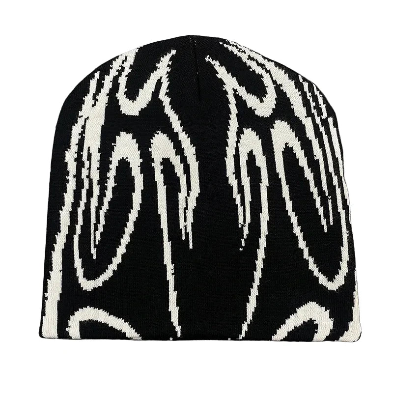 Flaming Star Knitted Beanie