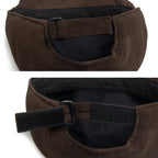 Flint Suede Leather 6 Panels Newsboy Cap