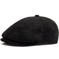 Flint Suede Leather 6 Panels Newsboy Cap