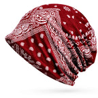 Floral Cashew Cotton Snood Beanie