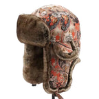 Floral Winter Khaki Bomber Hat