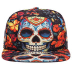 Floral Zombie Multicolor Snapback Cap